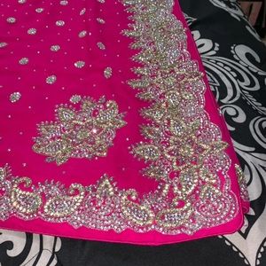 Beautiful saree with embroidery,blouse included